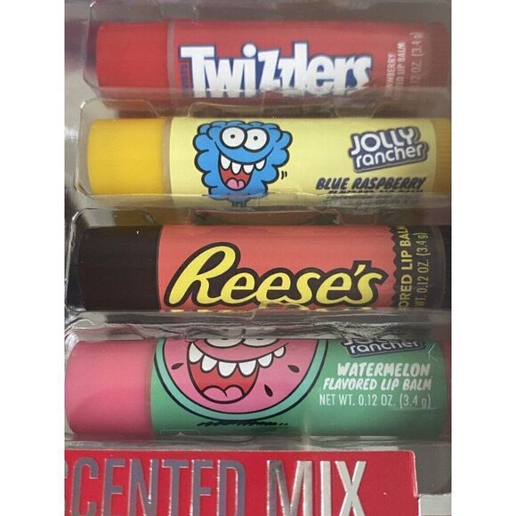 6 Piece Hershey Scented Lip Gloss Balm Jolly Rancher Reese's Twizzler Bubble Yum - Picture 5 of 10